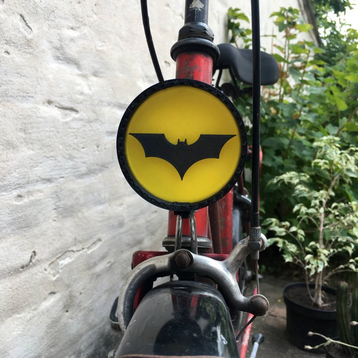 3D Printable Bat Bicycle Lamp by Thomas Buseyne