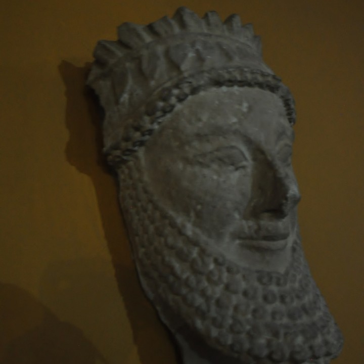 Bearded head of male votary image