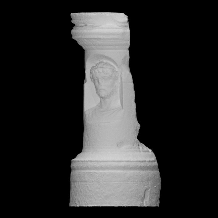 Funerary column with figure in relief image