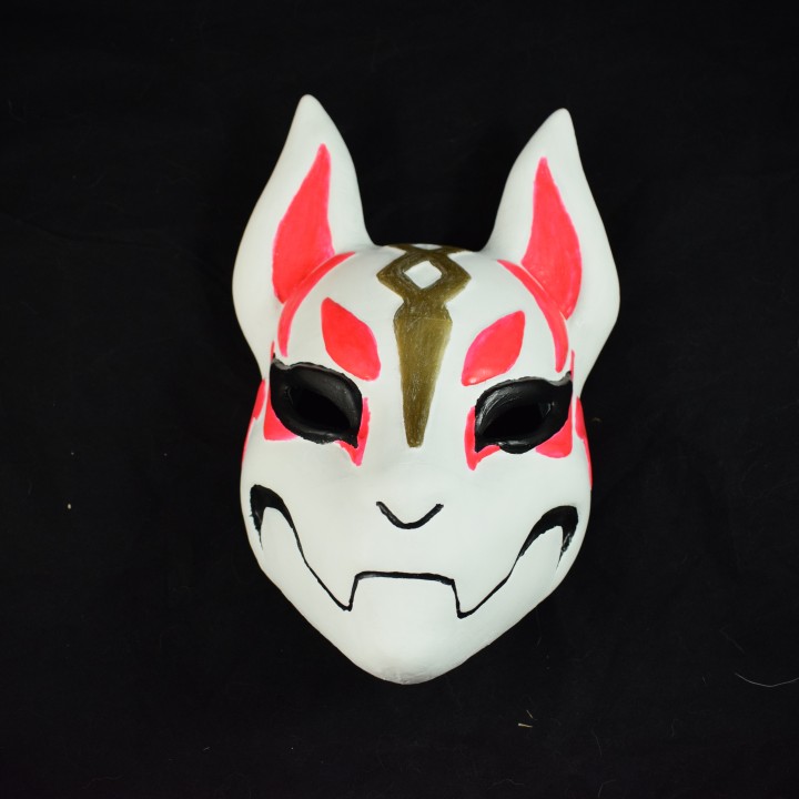 3D Printable Fortnite Kitsune Drift Mask by Tanya Wiesner