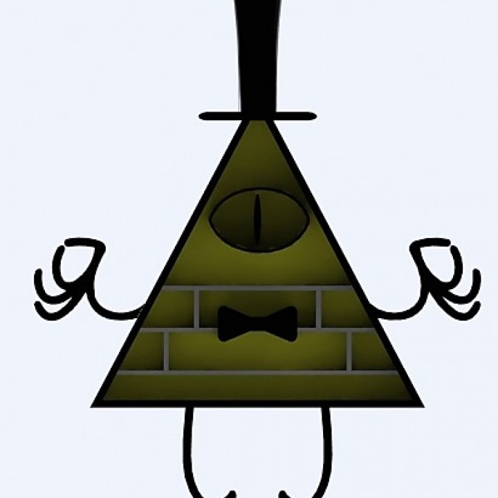 Bill Cipher Gravity Falls Keychain or Pendant image