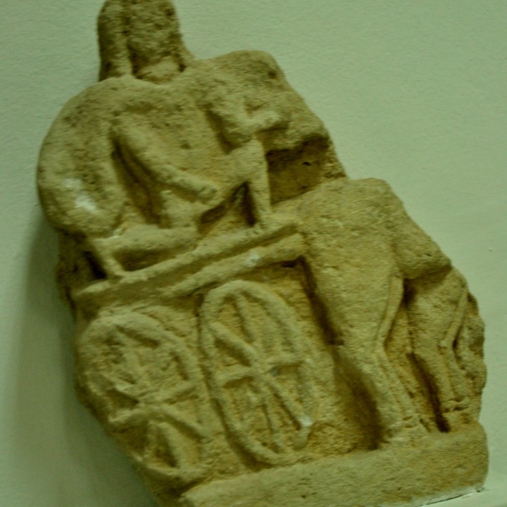 Relief with a chariot image