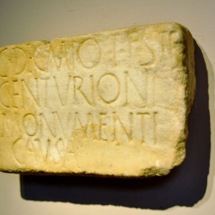 Funerary stele of a Roman soldier image