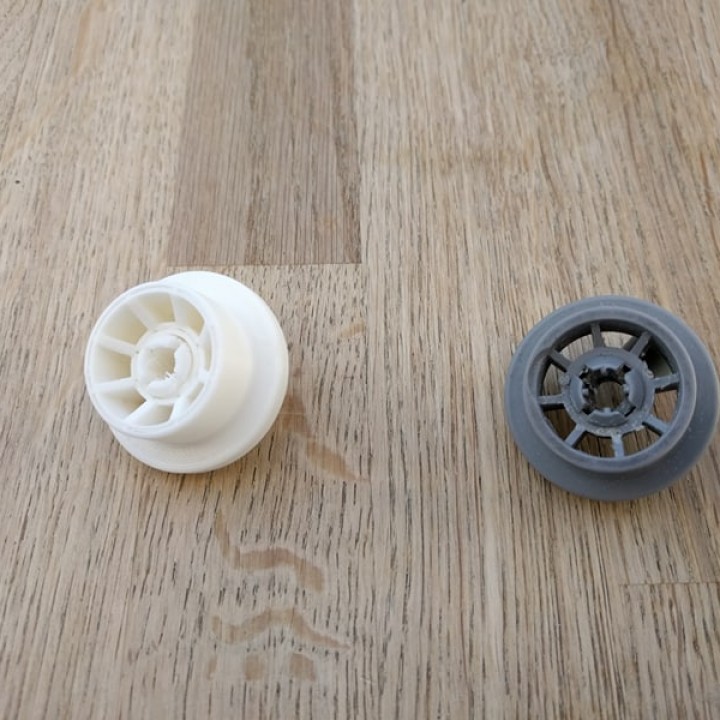 3D Printable Dishwasher wheel (Hotpoint Aquarius) by MyMiniFactory
