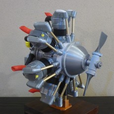 Picture of print of Radial Engine, 7-Cylinders, Cutaway