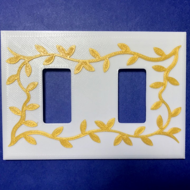 3D Printable Switch plate with trees branches - BTicino model by 3DPRintech