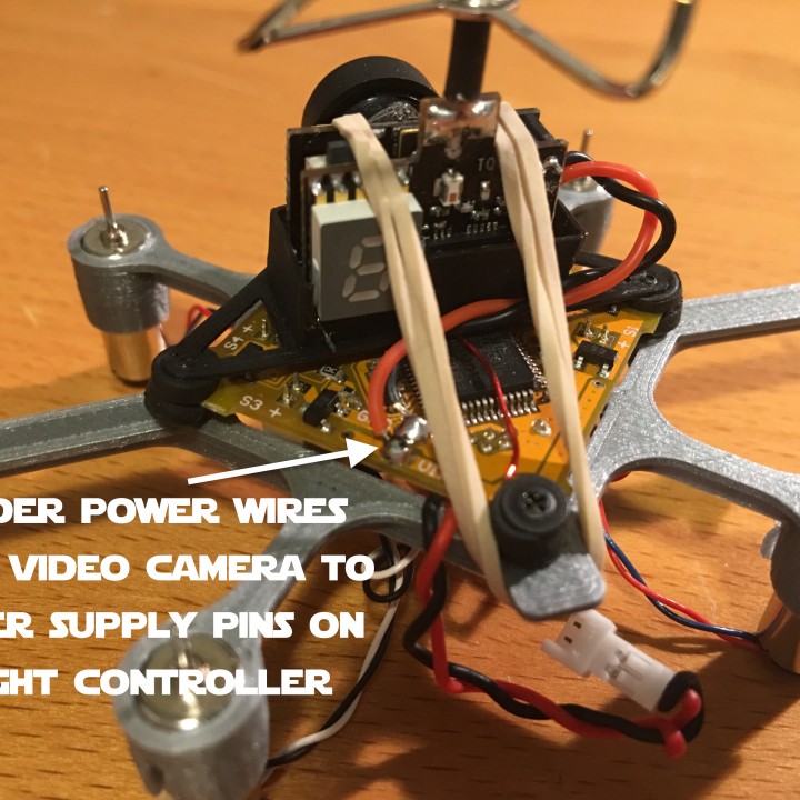 TINY TIE - 3D PRINTABLE INDOOR FPV TIE FIGHTER QUADCOPTER image
