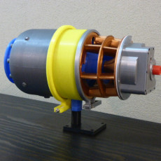 Picture of print of Turboshaft Engine, with Radial Compressor and Turbine