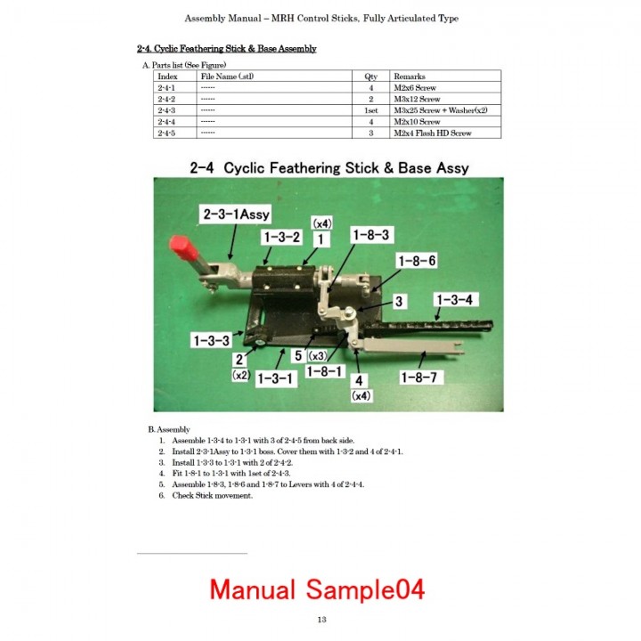 MRH Control Sticks, for Helicopter, Fully Articulated Type image