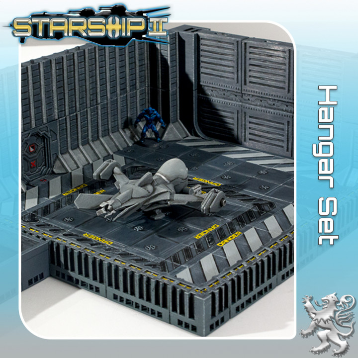 3D Printable Hangar Set (Starship II - OpenLOCK) by 2nd Dynasty