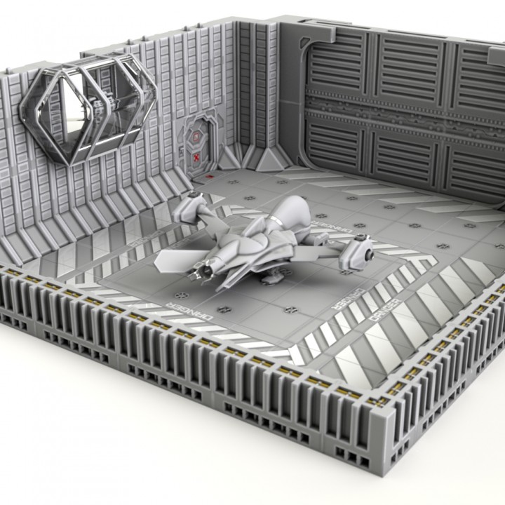 ☆ Diorama Hanger LB Ver.2 Hangar Set (Starship Ii - Openlock) from 2nd Dynasty (2nd