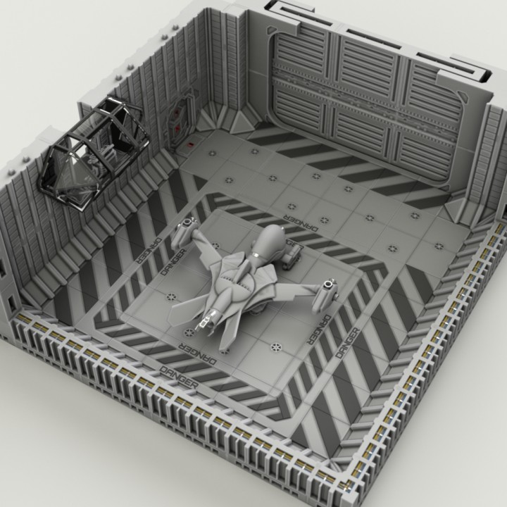 ☆ Diorama Hanger LB Ver.2 ☆ Diorama Hanger LB Ver.2 Gundam Hanger Diorama Set Painted