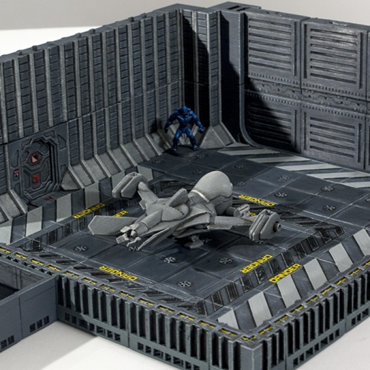 3D Printable Hangar Set (Starship II - OpenLOCK) by 2nd Dynasty