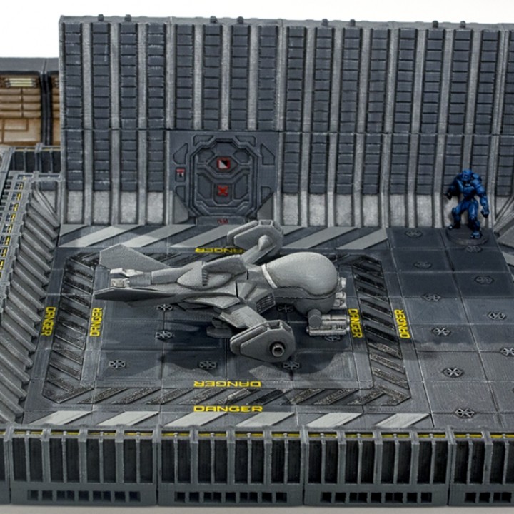 3D Printable Hangar Set (Starship II - OpenLOCK) by 2nd Dynasty