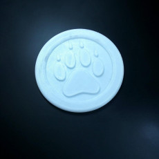 Picture of print of Wolf Paw Print Medallion