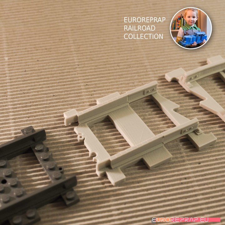 LEGO to "Euroreprap Railroad System" track adapter image