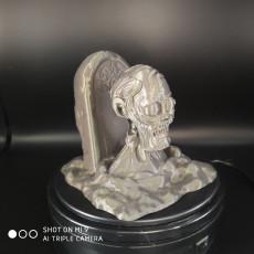 Picture of print of Zombie with the tombstone
