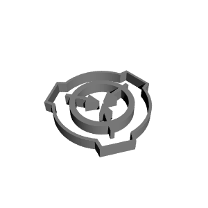 SCP Foundation Logo 3D model 3D printable