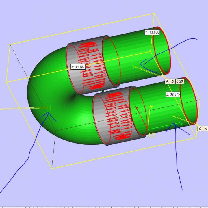 3D Printable Mellophone Tuning Slide by Abigail Arens