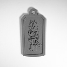 Picture of print of Final Space AvoCATO keychain