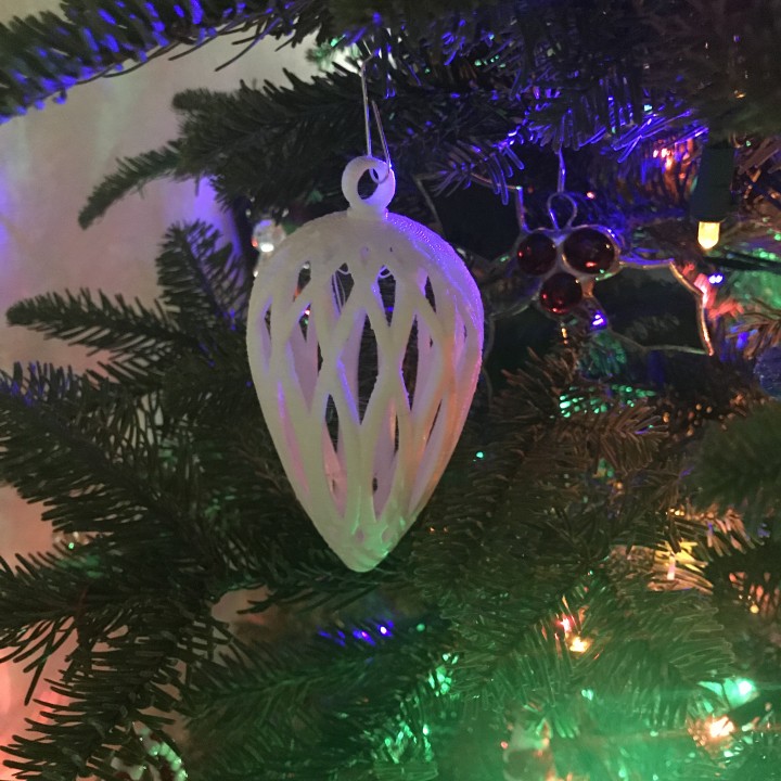 Lattice Teardrop Christmas Tree Ornament image