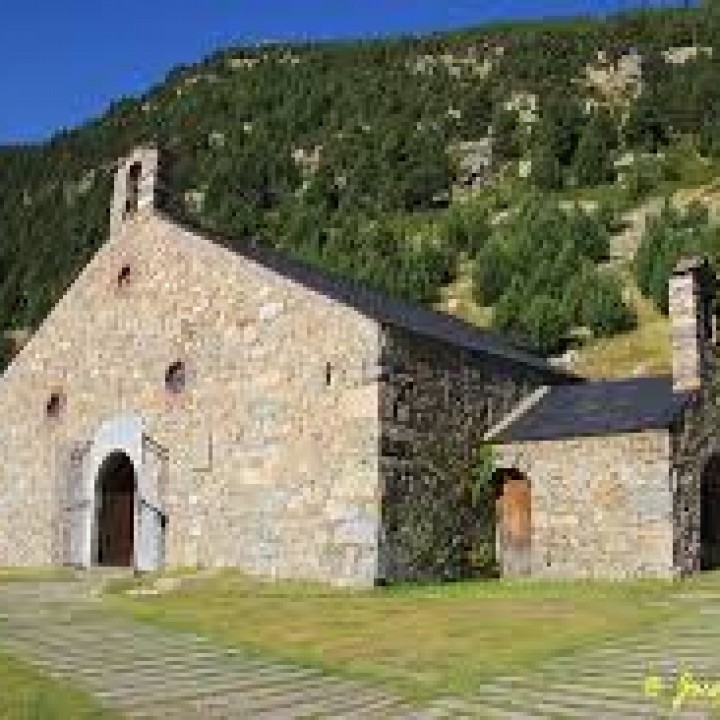 Little church in "La Vall de Núria" catalonia image