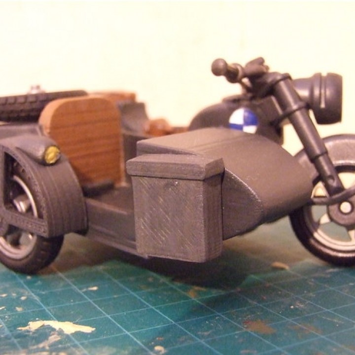 Playmobil Compatible WW2 German Motorbike sidecar updrade. image