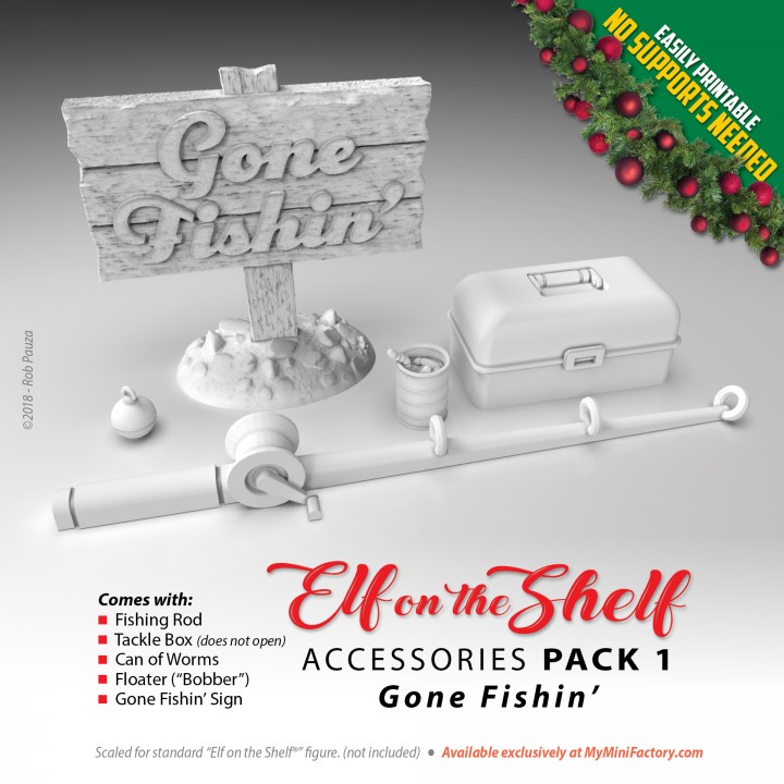 Elf on the Shelf - Accessories Pack 1 - Gone Fishin' image
