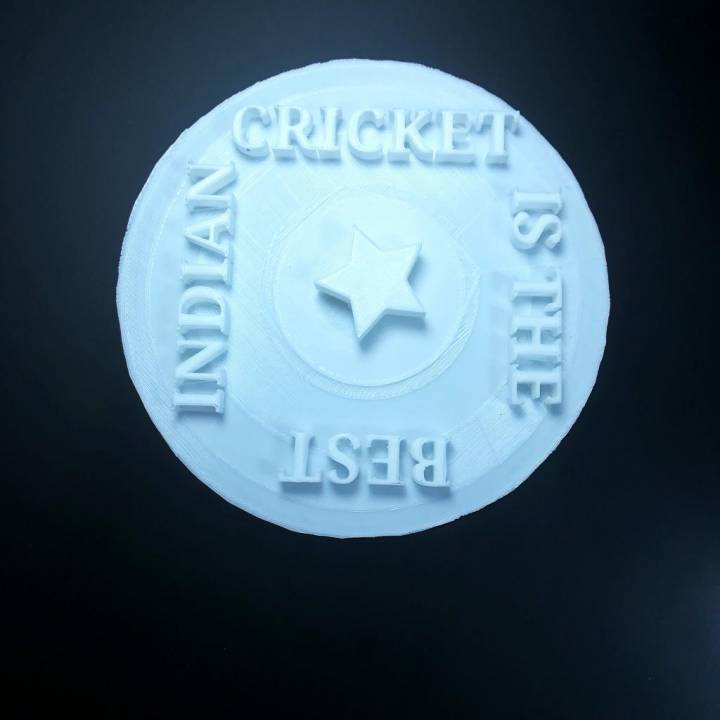 3D Printable Indian cricket logo by saikrishnagoje