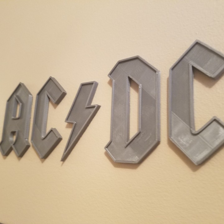 3D Printable AC/DC Logo by T-E-C
