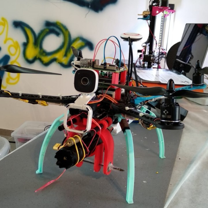 Lazer Mechanisim on a drone image