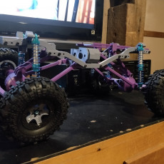 Picture of print of MyRCCar 1/10 MTC Chassis Rigid Axles Version. Customizable chassis for Monster, Crawler or Scale RC Car