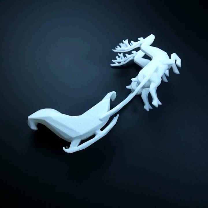 SANTA'S SLEIGH lowpoly - by Objoy Creation image