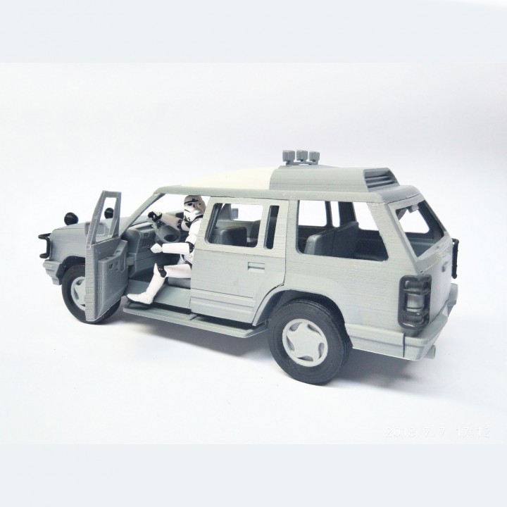 1:18 JURASSIC PARK CAR FOR 3.75 INCH FIGURE NO SUPPORT image