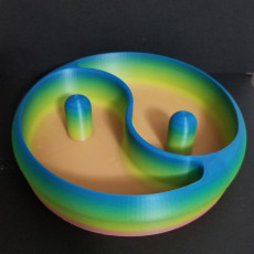 Picture of print of improved Yin & Yang nut and candy bowl