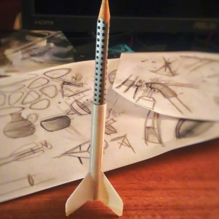 Pencil rocket image