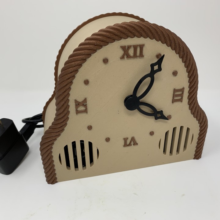 3D Printed Mantel Style Auto Correcting Clock With Chimes and Daylight Savings Time image
