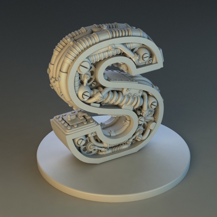 steampunk letter S image