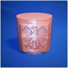 Picture of print of Poland Seal on Pill Bottle and Lid