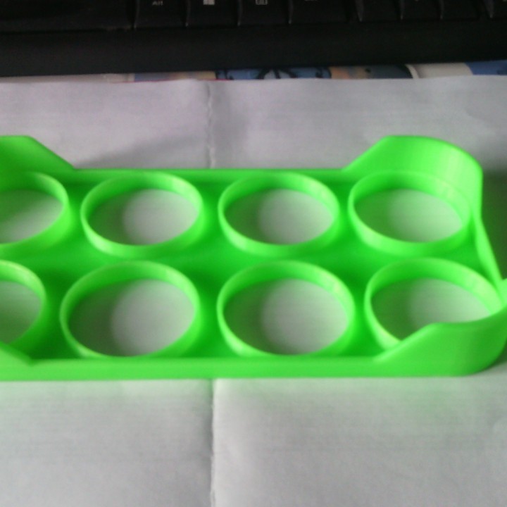 Egg tray in the refrigerator. image