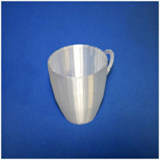 Picture of print of flower pot in the shape of a cup