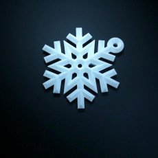 Picture of print of snowflake ornament