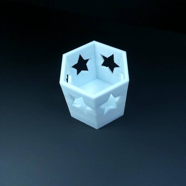 Star Pattern Candle Holder image