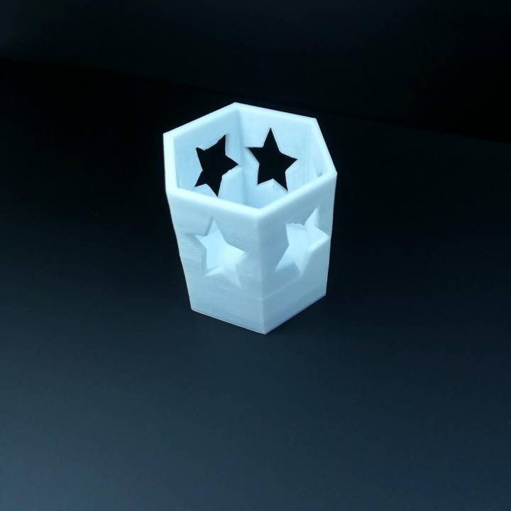 Star Pattern Candle Holder image
