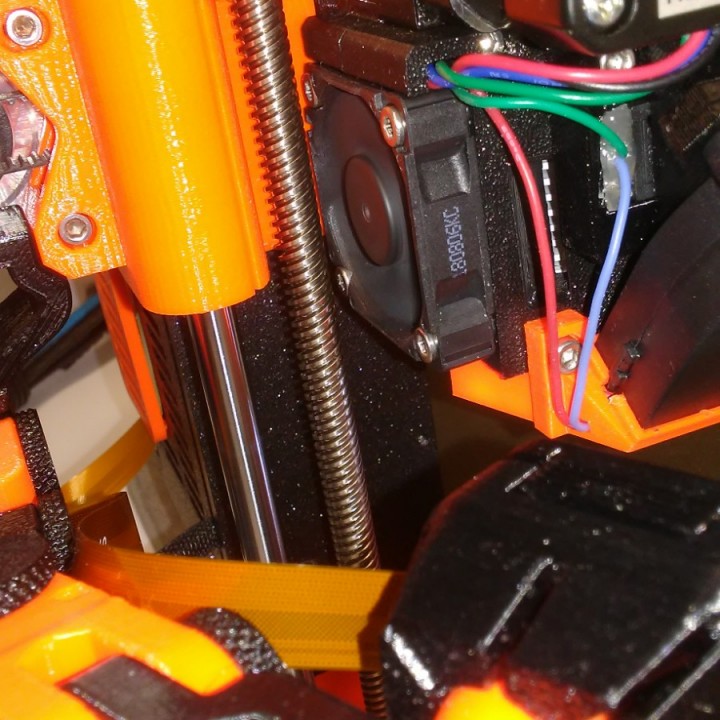 Prusa MK3 Octoprint lit-nozzle and switch, Revised and Improved version R4, including extruder cover REV4 image