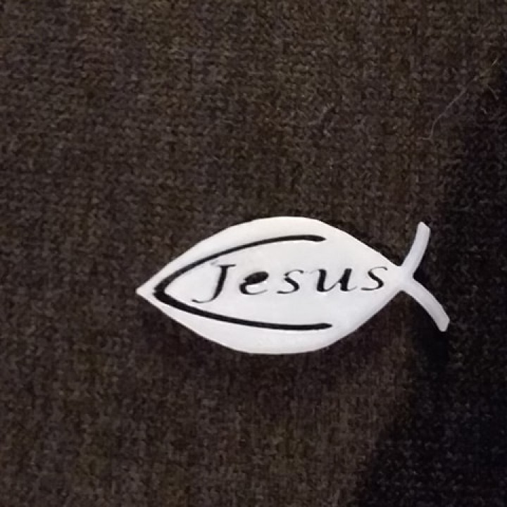 Bible bookmark Jesus fish image
