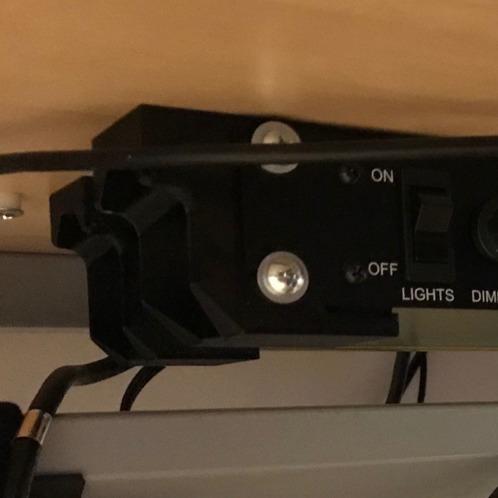 3D Printable UnderTable Rack Mount Brackets 1U, Pad and NoPad