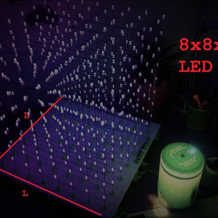 8x8x8 LED Cube Parts image