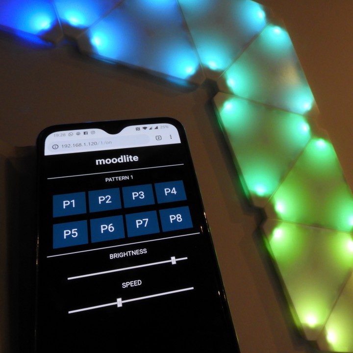 moodlite LED wall tiles with web app :-) image
