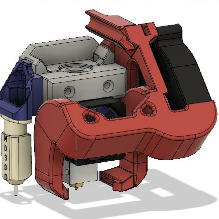 E3D V6/Volcano Creality hotend mount with BLTouch/ EZABL image